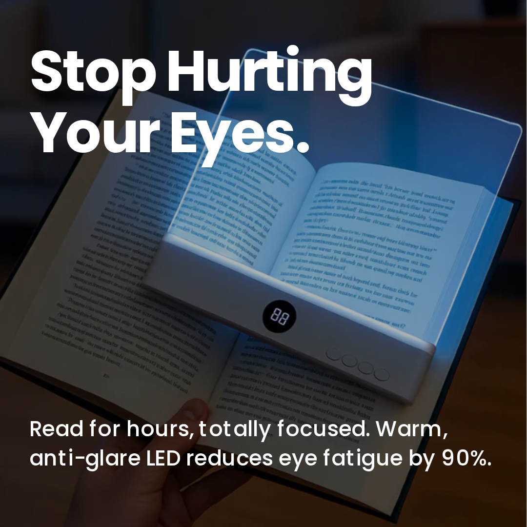 Book light for reading in bed with rechargeable clip-on LED