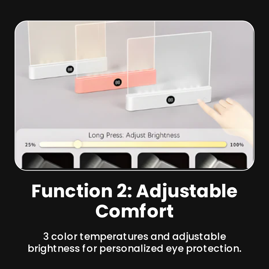 LED reading light for books with adjustable angle