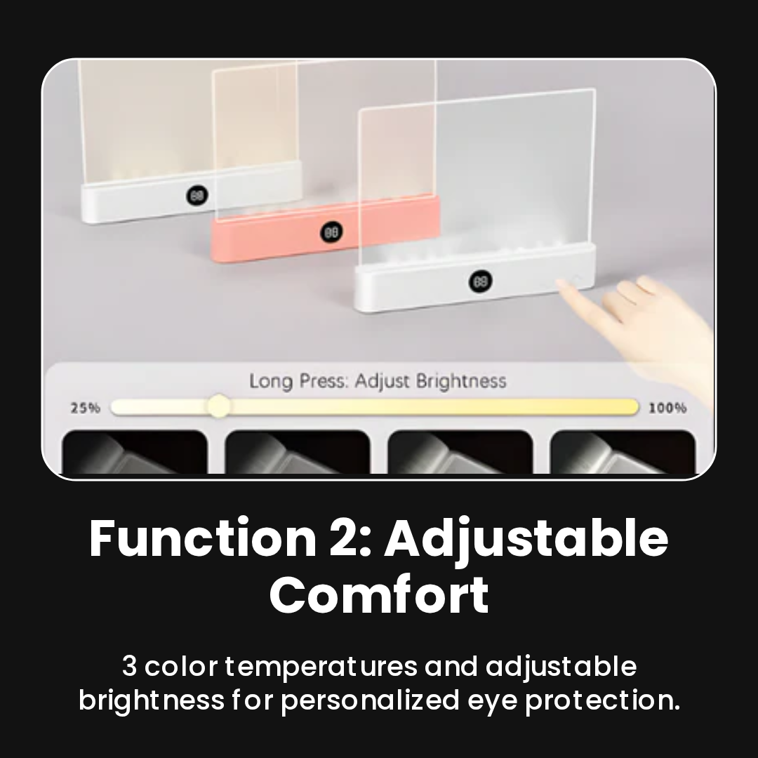 LED reading light for books with adjustable angle